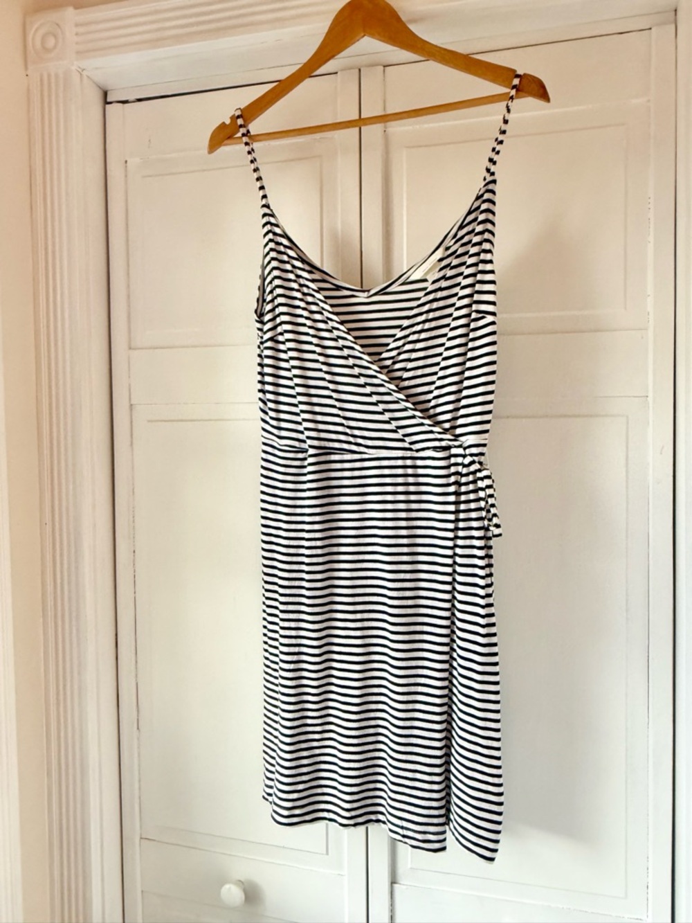 H&M Basics Navy & White Striped Mini Dress